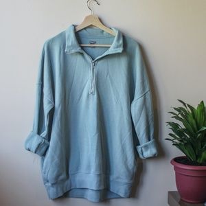 Aerie Quarter Zip Tunic Sweatshirt